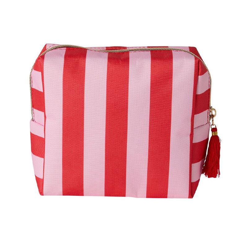 Poppi Cosmetic Bag Stripe Pink, , hi-res
