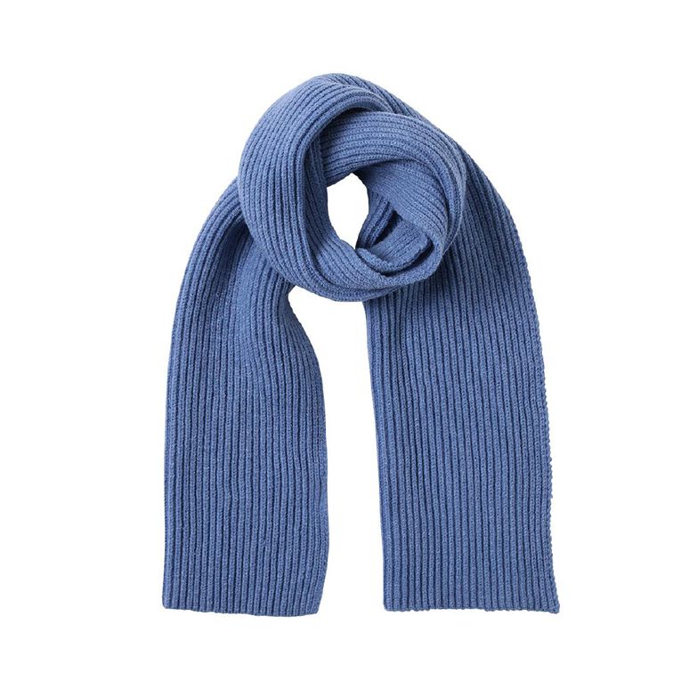 Young Original Kids' Supersoft Rib Scarf, Blue Dark, hi-res