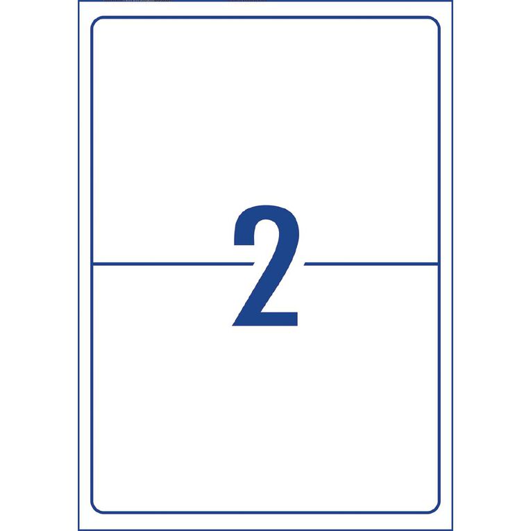 Avery Shipping Labels 10 Pack 2 Per Sheet White The Warehouse