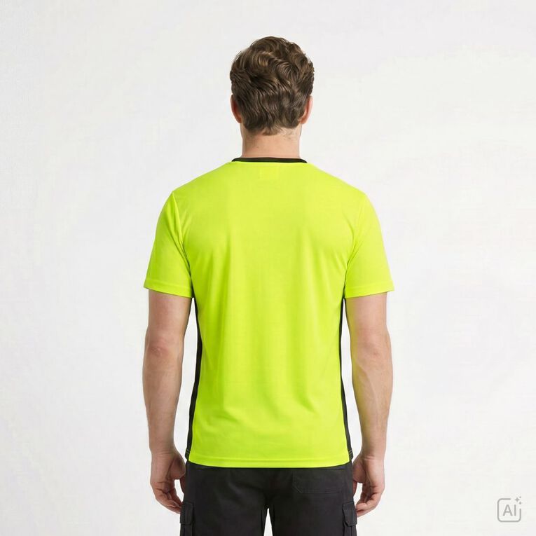 Rivet Compliant Short Sleeve Fluoro Tee, Yellow, hi-res