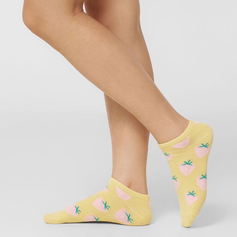 H&H Women's Liner Jacquard Socks 5 Pack, Blue, hi-res