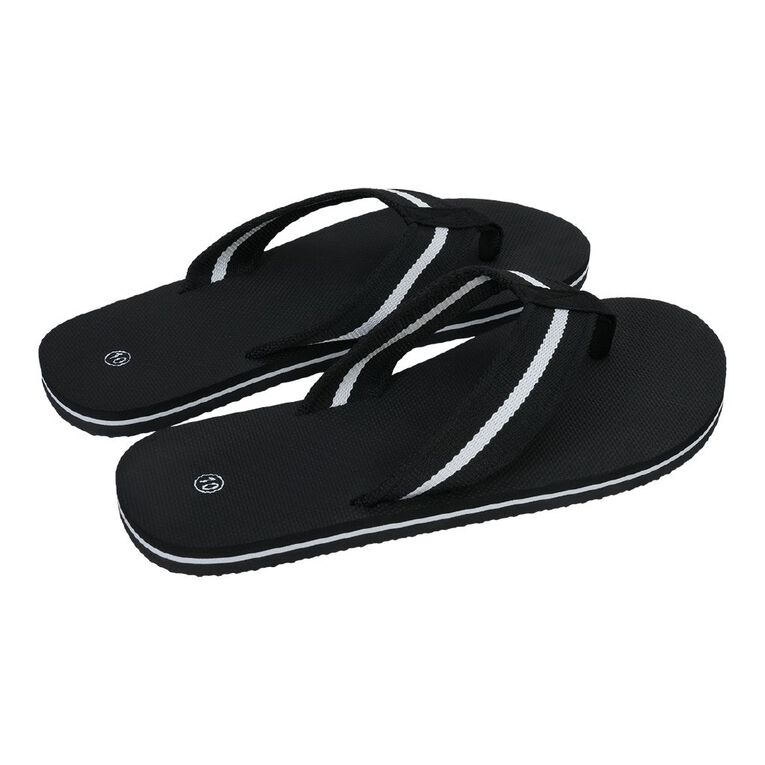 H&H Men's Simon Jandals, Black, hi-res