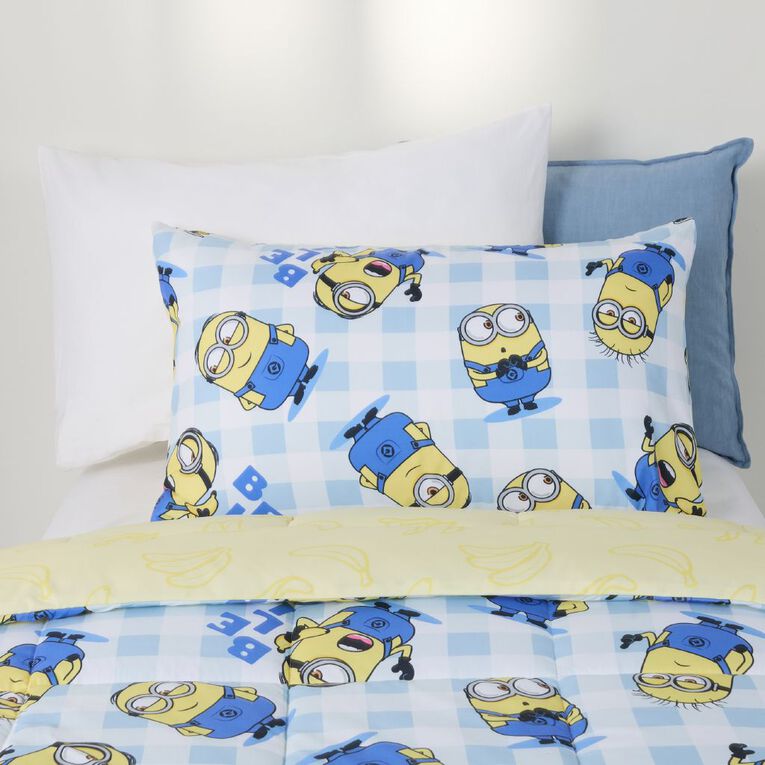 Minions Comforter Set 2-Piece Blue King Single, , hi-res