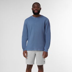 H&H Men's Long Sleeve Henley Tee