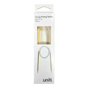 Uniti 6mm Circular Knitting Needles Bamboo 80mm