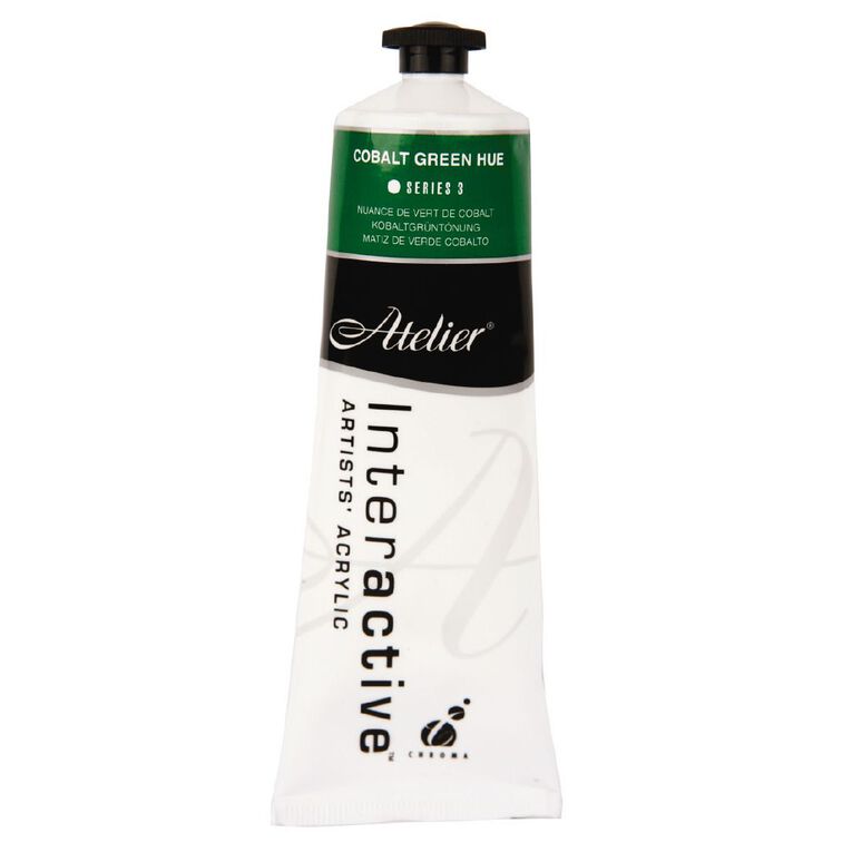 Atelier S3 Acrylic Paint Cobalt Green Hue 80ml, , hi-res