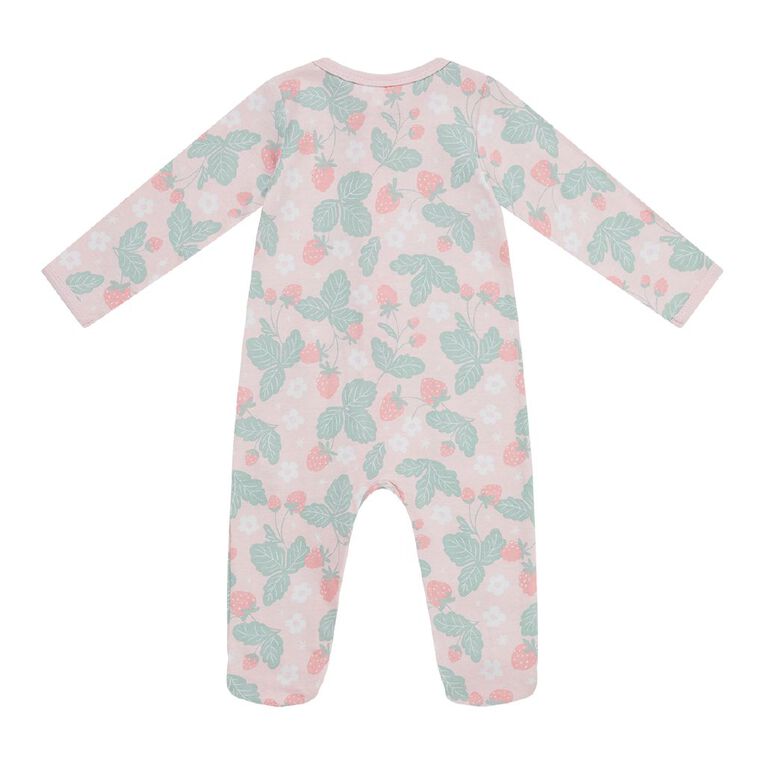 Young Original Babys' Zip-Thru All-in-One, Pink Light BERRIES, hi-res