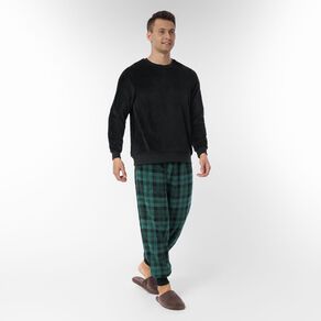 H&H Men's Coral Fleece Pyjama Set