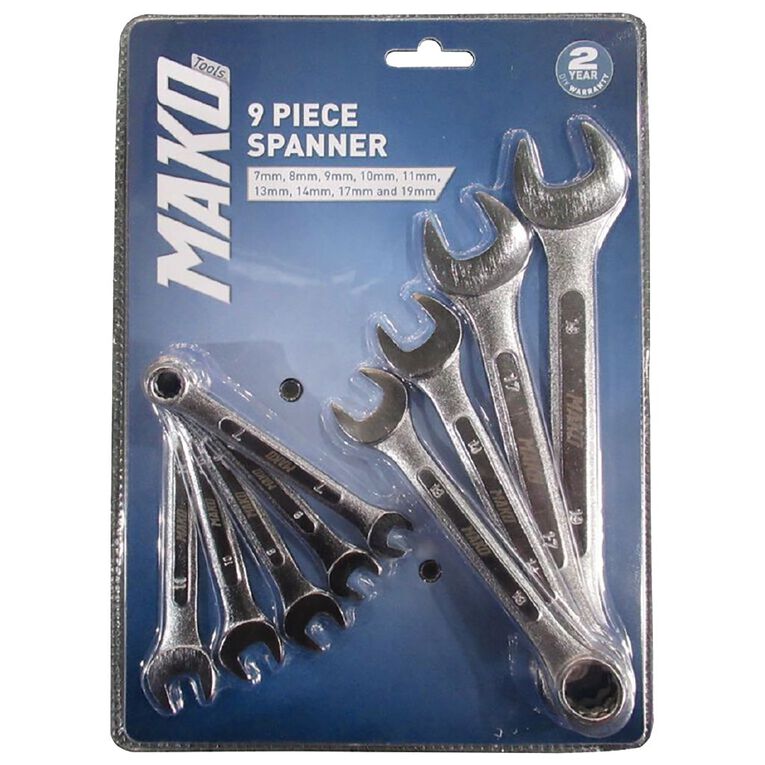 Mako Spanner Set 9 Piece, , hi-res
