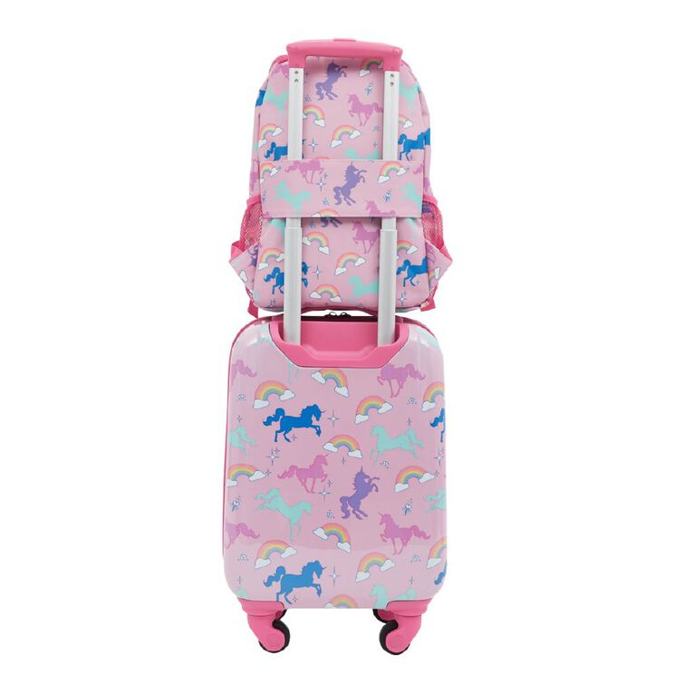 Travelers Club 5 Piece Luggage Set Unicorn Pink, , hi-res
