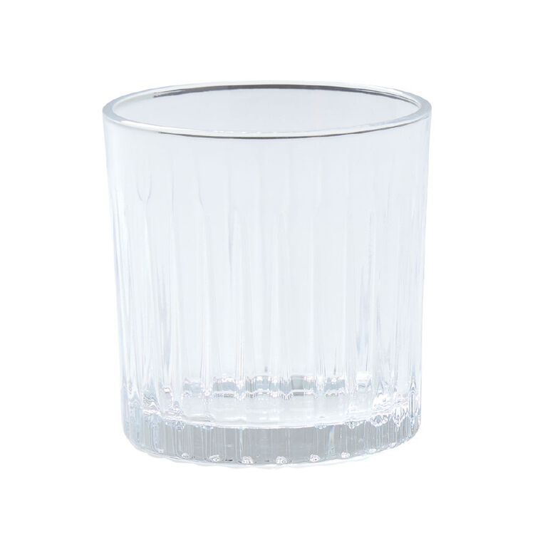 Living & Co Oslo Glass Tumbler Short Clear 4 Pack, , hi-res