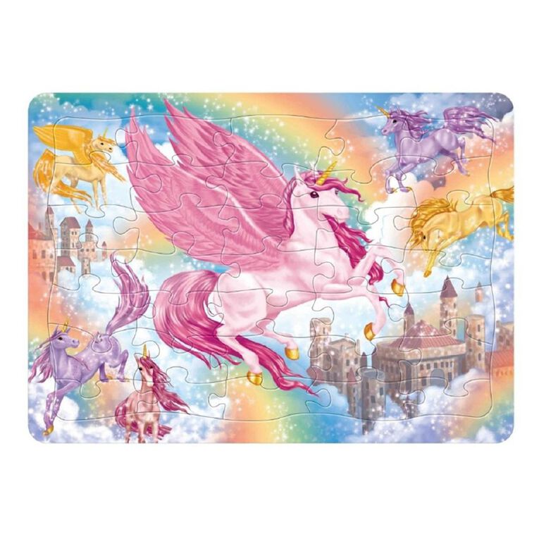 Frame Tray Puzzle Unicorn Kingdom 35 Piece, , hi-res