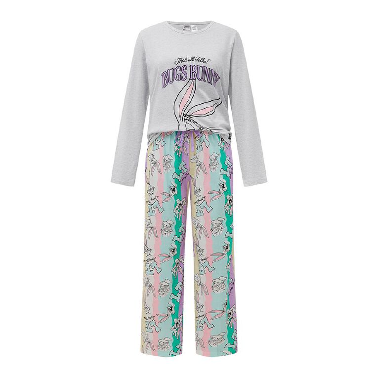 Bugs Bunny Women's Knit Pyjama Set, Grey Light, hi-res