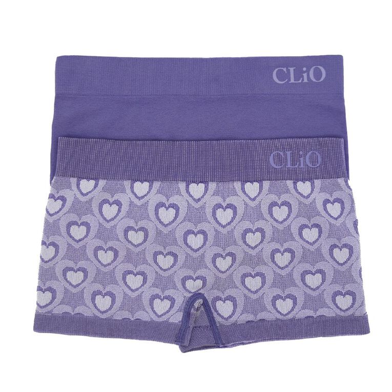 Clio Teens Shortie 2 Pack, Purple, hi-res