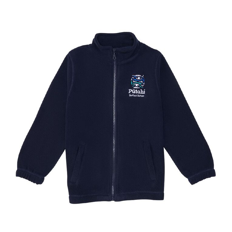 Schooltex Belfast School Polar Fleece Jacket with Embroidery, Navy, hi-res