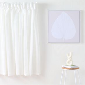 Living & Co Oslo Voile White 90-180cm Wide/135cm Drop