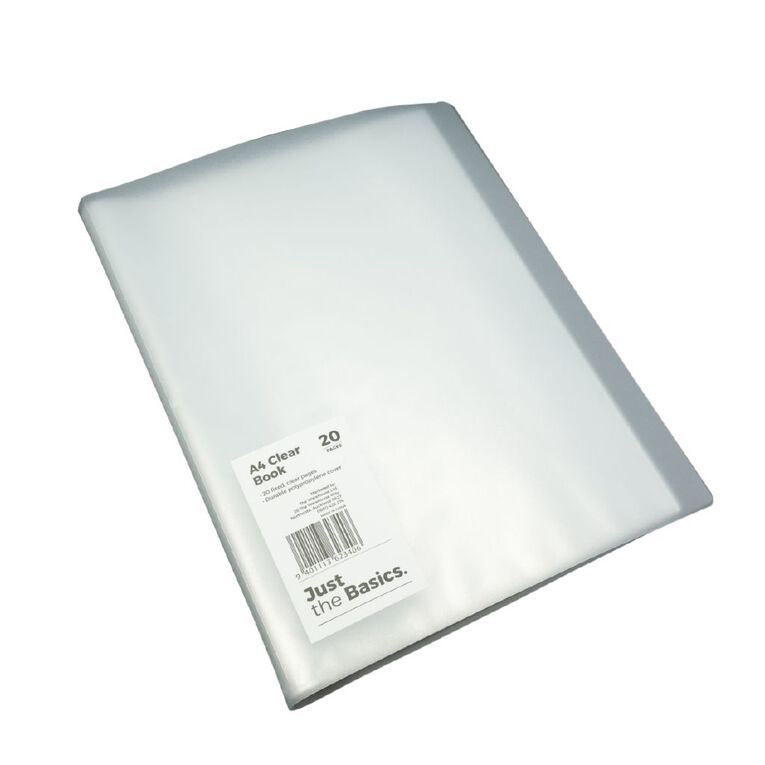 Just the Basics Clearbook 20 Pages Black, , hi-res