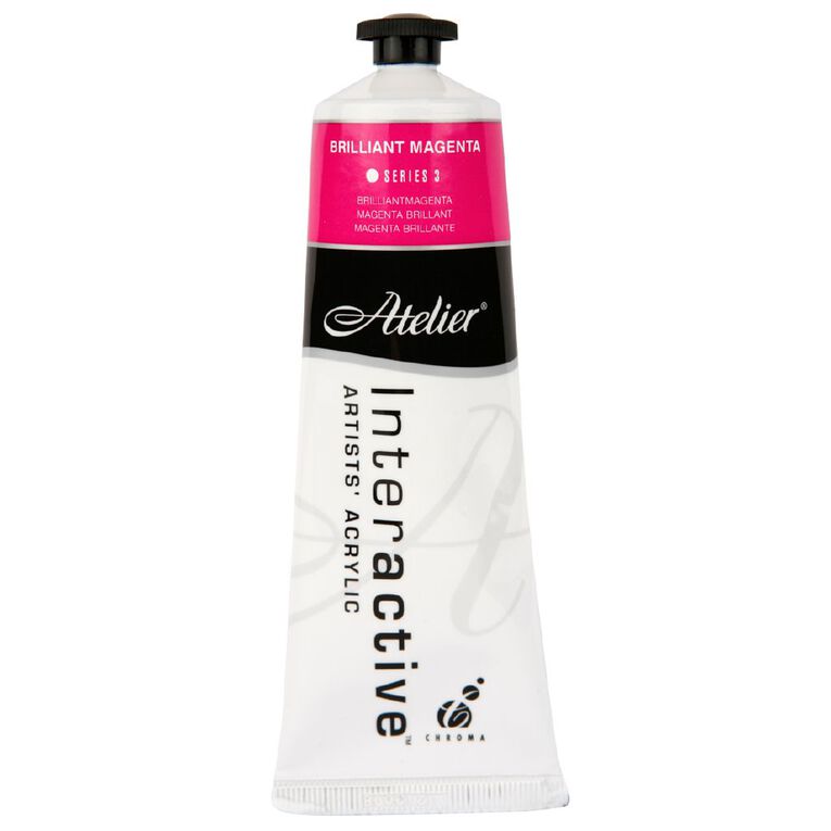Atelier S3 Acrylic Paint Brilliant Magenta 80ml, , hi-res