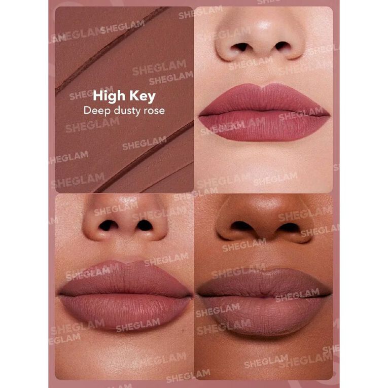 Sheglam Dynamatte Boom Long lasting Matte Lipstick High Key 2.7g, , hi-res
