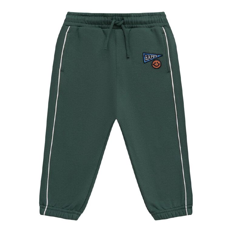 Young Original Toddler Boys' Piped Trackpants, Green Mid, hi-res