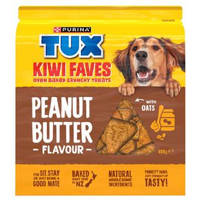TUX Kiwi Faves Peanut Butter Dog Treats 400g