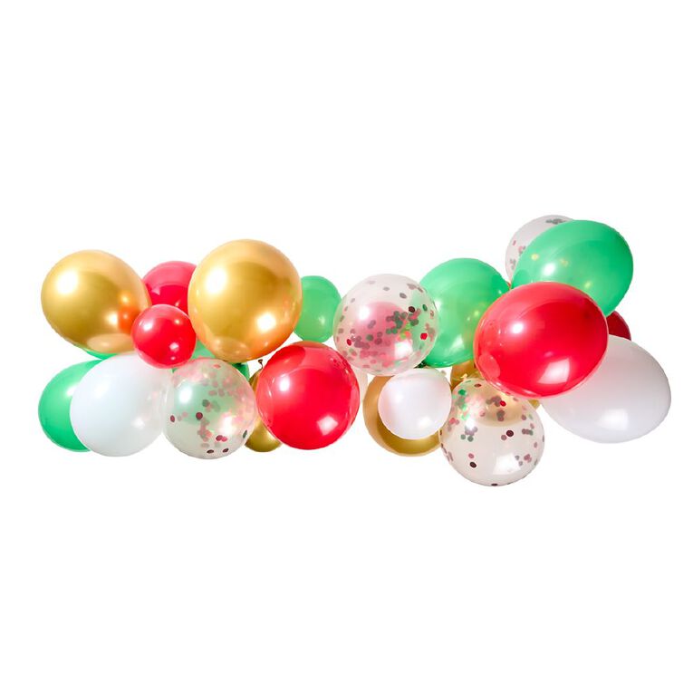Wonderland Joyful Tidings Christmas Balloon Garland Kit, , hi-res