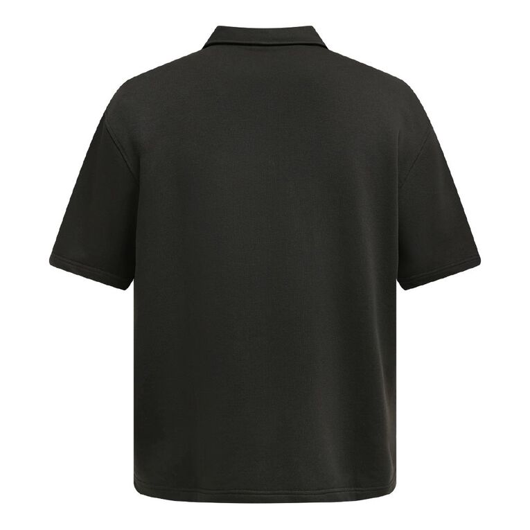 Garage Men's Quarter Zip Polo, Black, hi-res