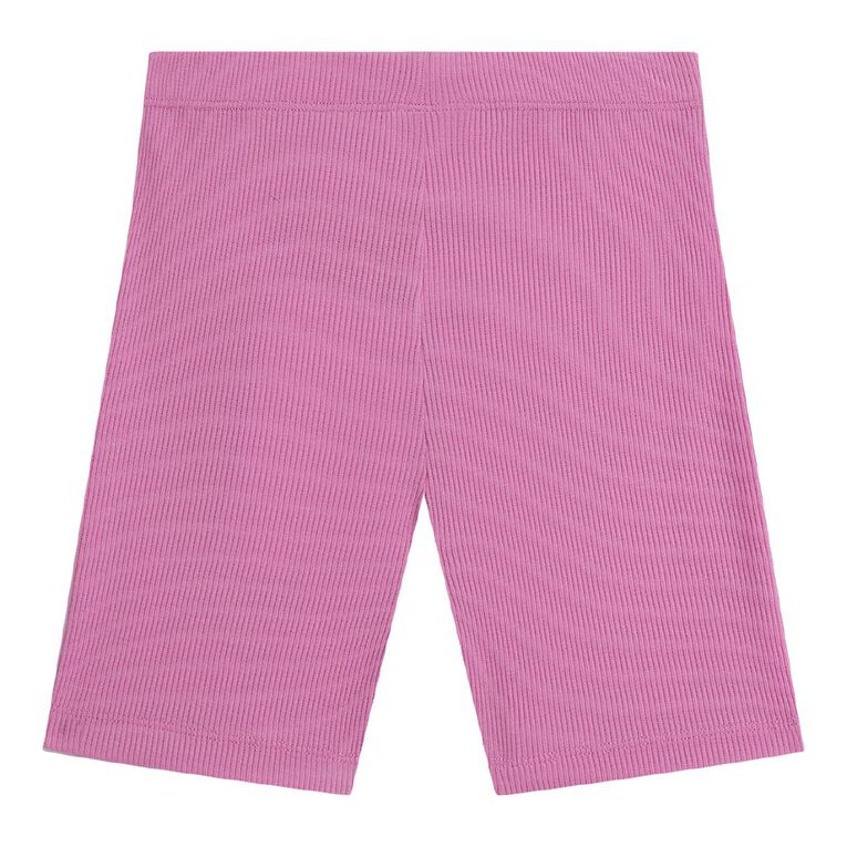 Young Original Plain Rib Bike Shorts, Pink Mid, hi-res