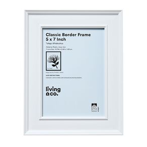 Living & Co Classic Border Frame White 5in x 7in