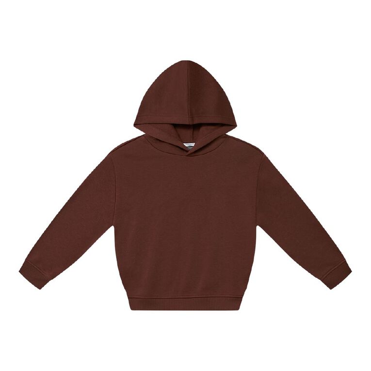 Young Original Plain Hoodie, Brown Dark, hi-res