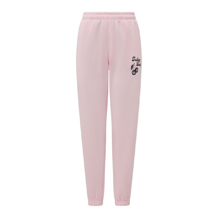 H&H Women's Fresh Fleece Trackpants, Pink Light, hi-res
