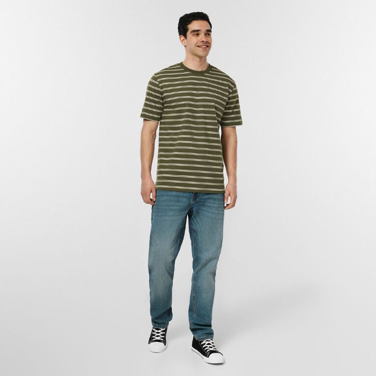 H&H Men's Regular Fit YD Stripe Tee, Green Dark, hi-res