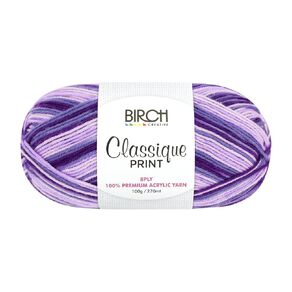 Birch Classique Yarn Prints 100% Premium Acrylic 100G 8Ply Mauve