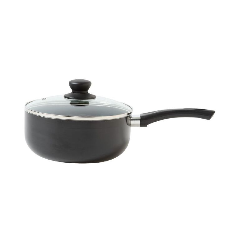Living & Co Classic Saucepan Black 20cm, , hi-res