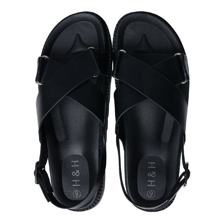 H&H Women's Xover Chunky Sandals, Black, hi-res