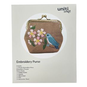 Uniti Craft Adults Embroidery Kit 6 inch Purse