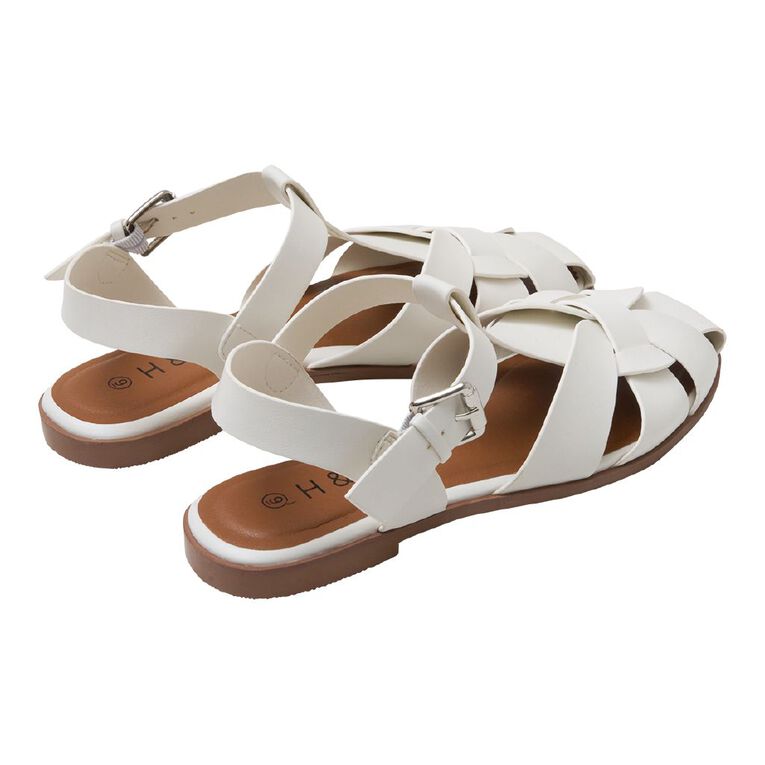 H&H Women's Fisherman Sandals, White, hi-res