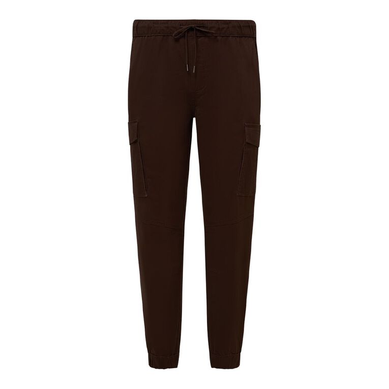 H&H Men's Cuffed Cargo Pants, Brown Dark, hi-res