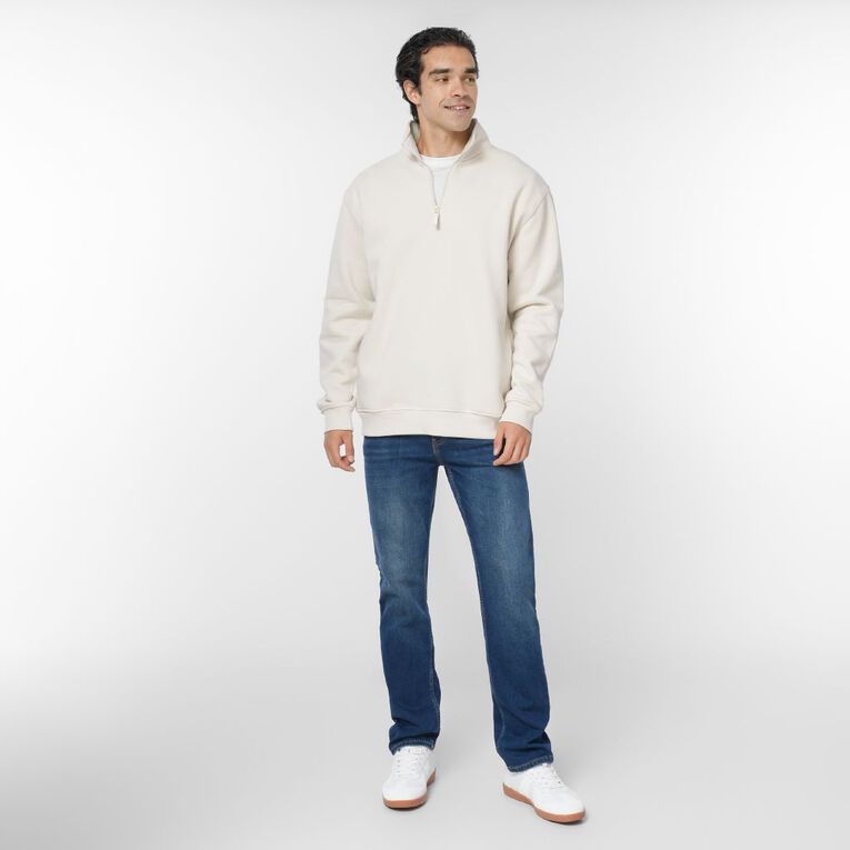 H&H Men's Heavyweight Quarter Zip Sweatshirt, Grey Light, hi-res