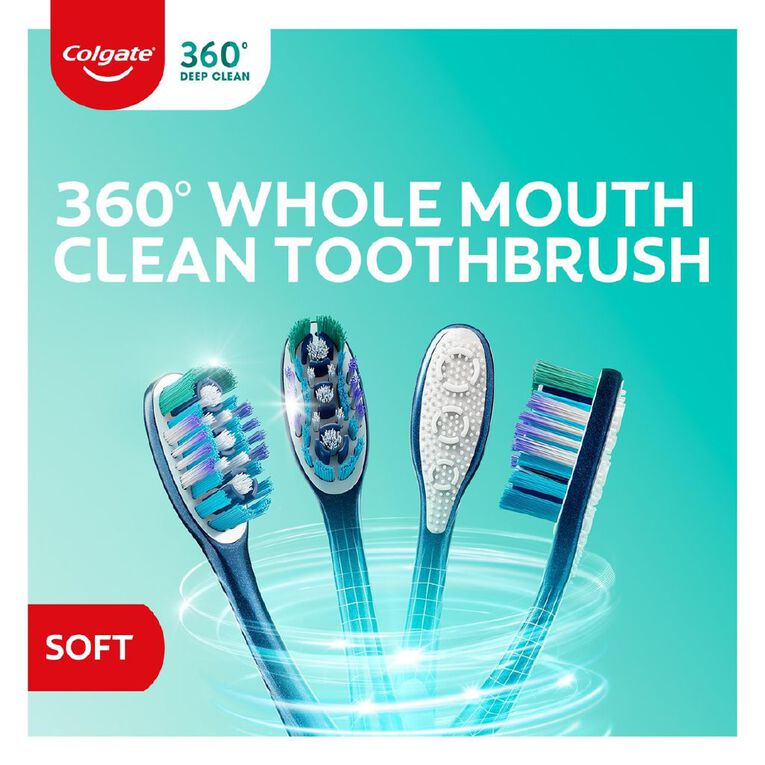 Colgate 360 Soft Toothbrush 2 Pack, , hi-res