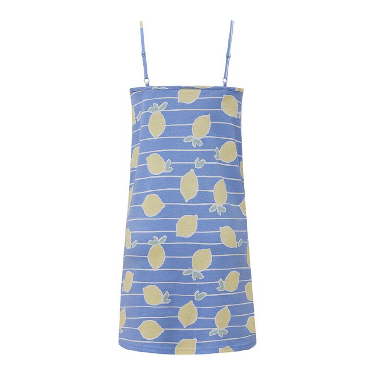 H&H Women's Jersey Singlet Nightie, Blue Light, hi-res