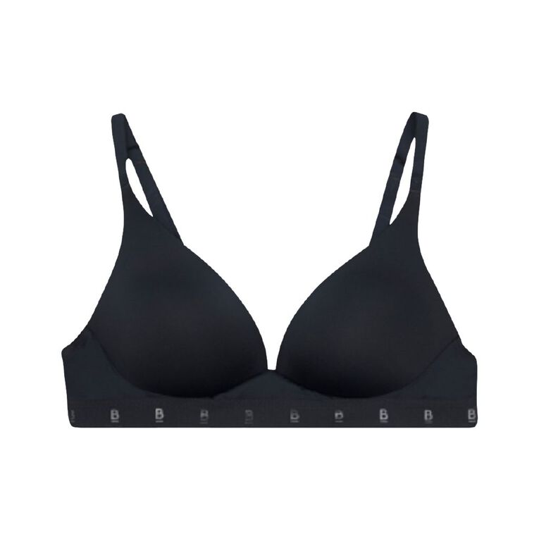 B FOR BONDS Women's Wirefree Tee Bra, Black, hi-res