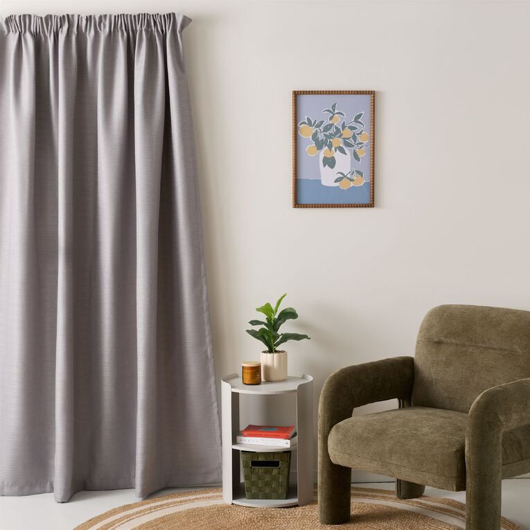 Living & Co Sienna Curtains Grey 150-230cm Wide/205cm Drop, , hi-res