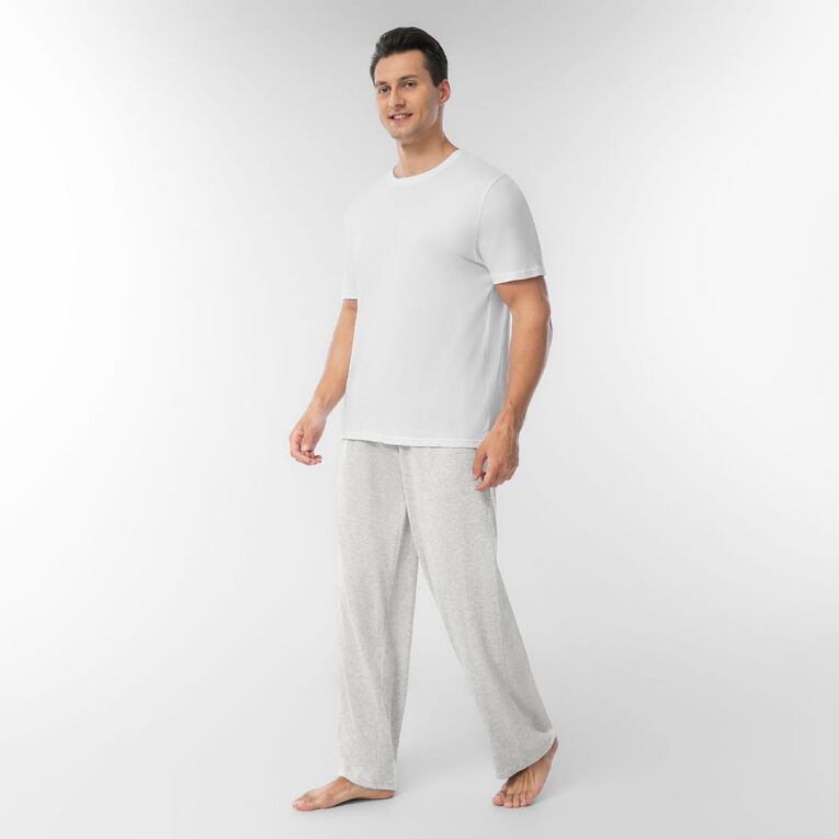 H&H Men's Knit Pyjama Pants, Grey Marle, hi-res