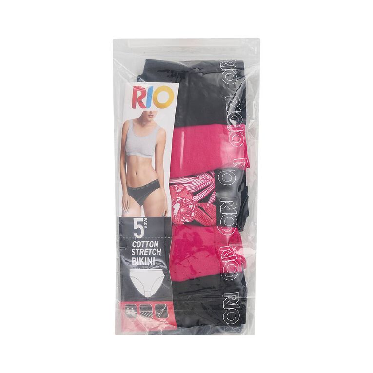Rio Women's Bikini Briefs 5 Pack, Pink Dark Rio Women's Bikini Briefs 5 Pack, Pink Dark, hi-res