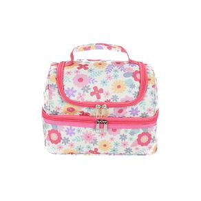 Living & Co Double Decker Lunch Bag Flora Pink