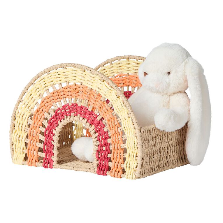 Living & Co Kids Paper Rope Rainbow Basket, , hi-res