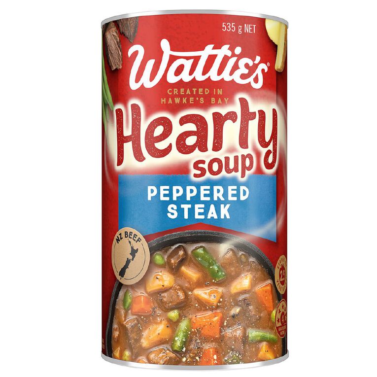 Wattie's Hearty Soup Peppered Steak 535g