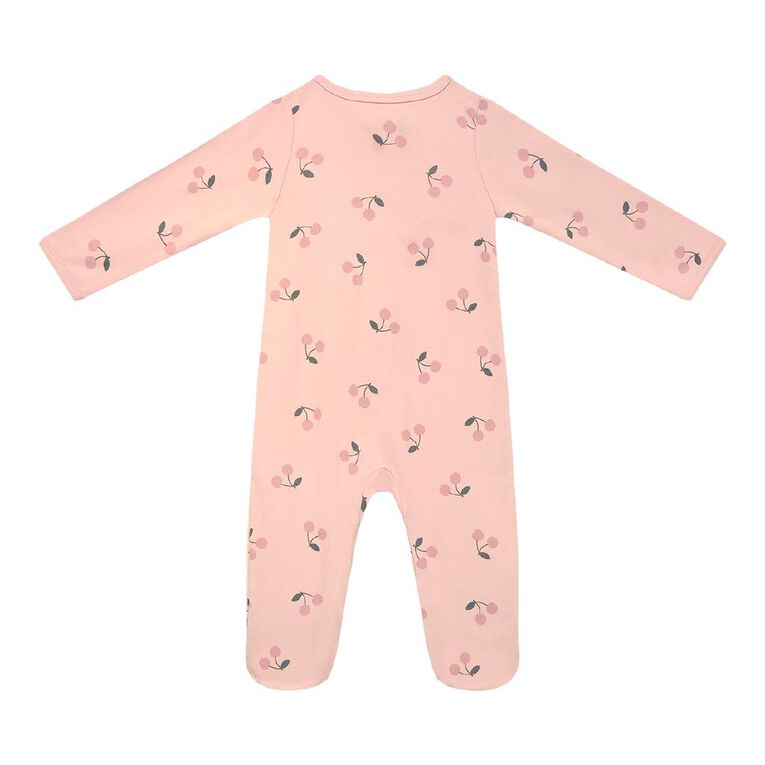 Young Original Babies' Zip-Thru Footed All-in-One, Pink Light CHERRY, hi-res