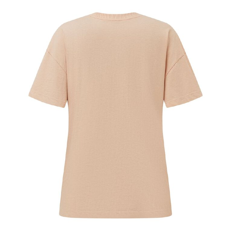 H&H Women's Short Sleeve Boyfriend Graphic Tee, Pink Light, hi-res